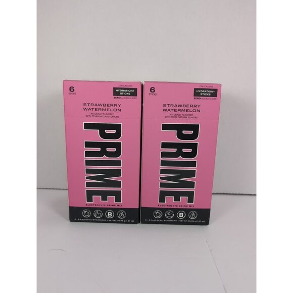 Lot Of 4 Prime Hydration+ Sticks Strawberry Watermelon 24 Stocks Exp: 10/2025 - Picture 1 of 4